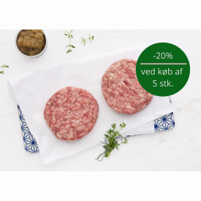 Hamburguesas de Bellota af Fritg�ende Agernfodret Spansk Sortfodsgris, 2x180g