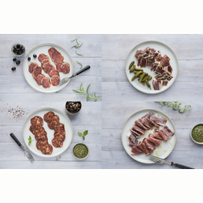 Charcuteri kassen af Fritgende Agernfodret Spansk Sortfodsgris