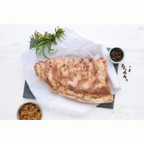 Sous-vide Costilla/Spareribs af Fritgende Agernfodret Spansk Sortfodsgris, 450-550g