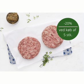 Hamburguesas de Bellota af Fritg�ende Agernfodret Spansk Sortfodsgris, 2x135g