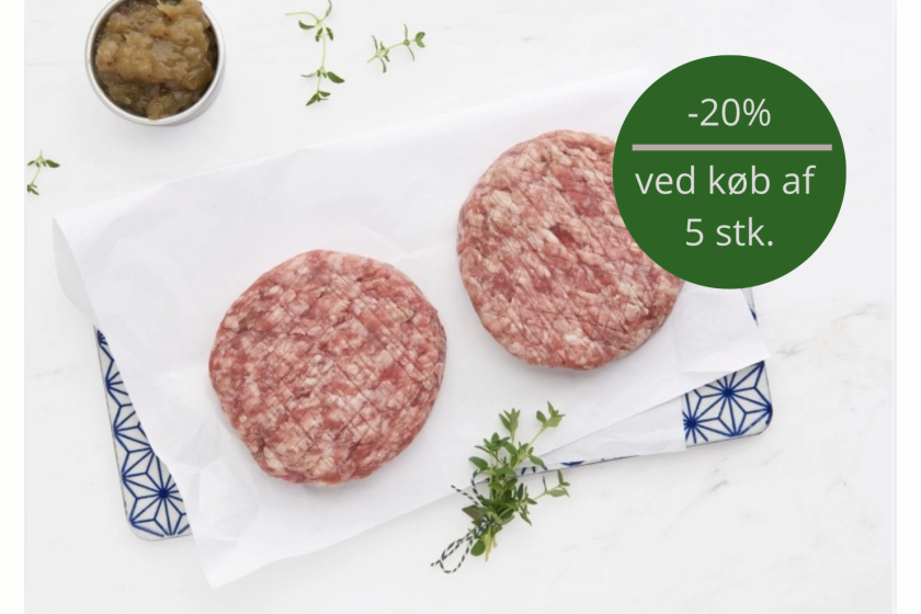 Hamburguesas de Bellota af Fritg�ende Agernfodret Spansk Sortfodsgris, 2x135g