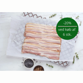 �kologisk T�rsaltet Bacon i Skiver af Poppelgris fra Hestbjerg