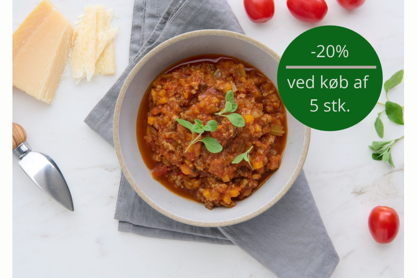 Bolognese af Gr�sfodret Okse med R�get Paprika